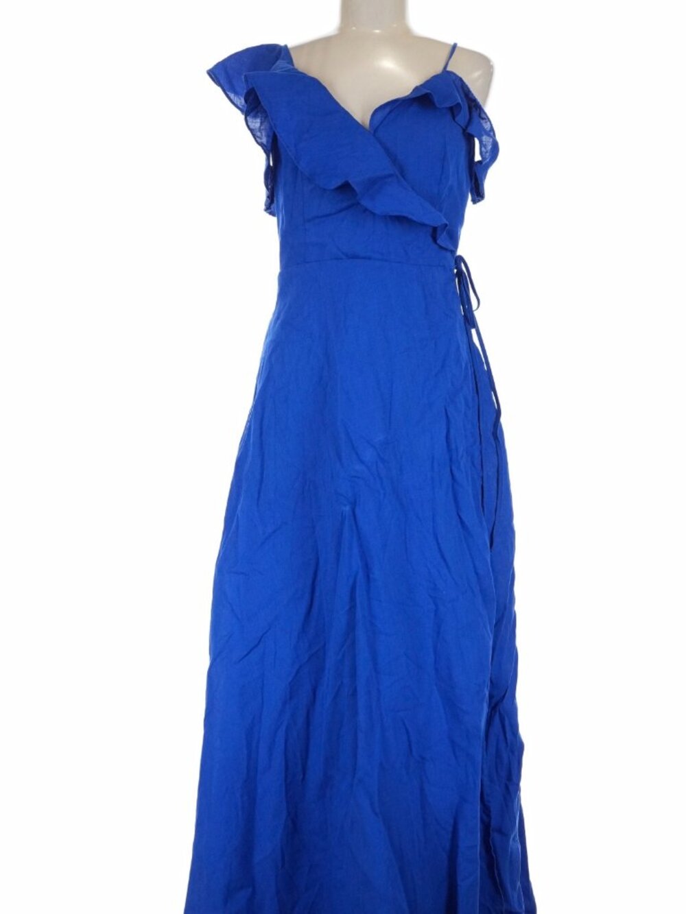 Sugarlips Long Cobalt Wrap Dress